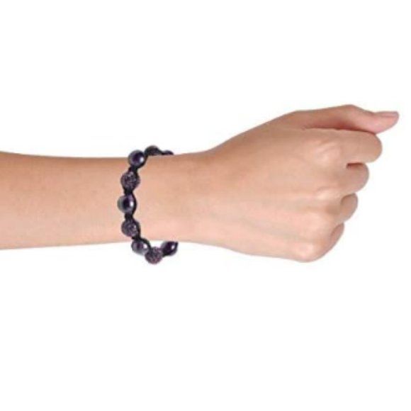 Cool Purple Black Crystal Ball Bracelet - Picture 5 of 7